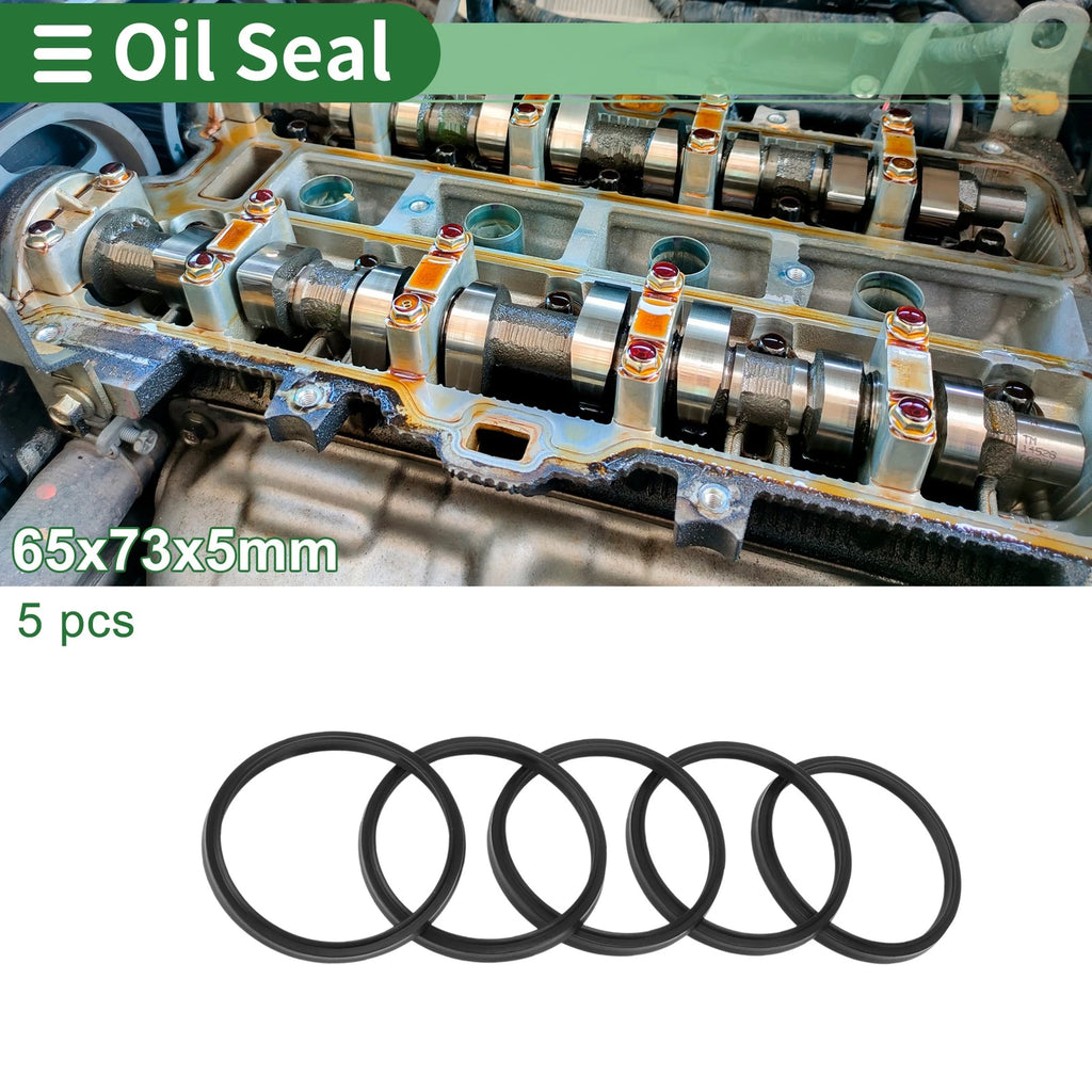 Set of 5 Oil Seal Rotary Shaft Seal NBR Rubber 65x73x5mm