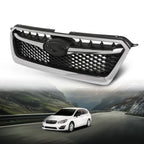 Front Bumper Upper Grille Assembly for Subaru Impreza (2012–2016) Black Chrome