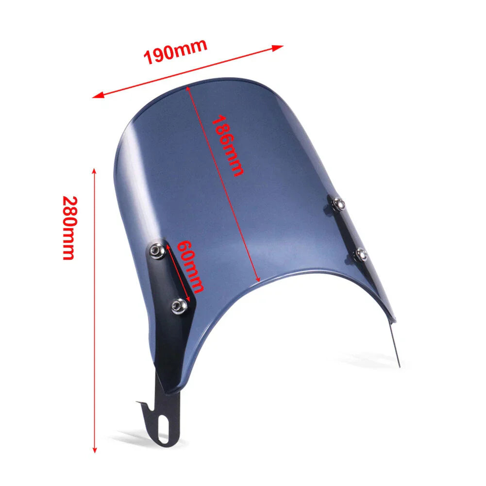 5-7" Headlight Windscreen Fairing w/Bracket for Suzuki & Yamaha