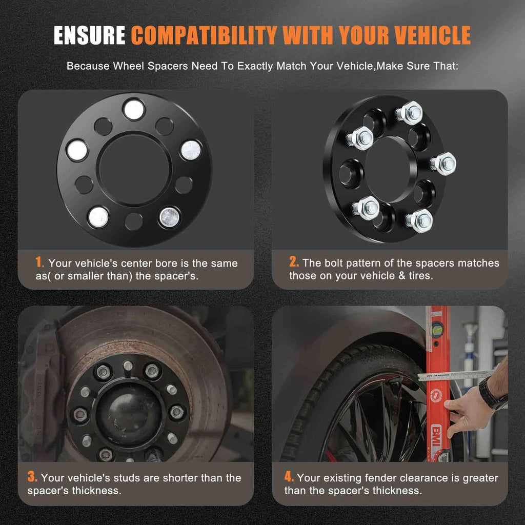 Set of 4 Wheel Adapters 15mm 5x100 to 5x114.3 for Toyota Corolla (2003–2023)