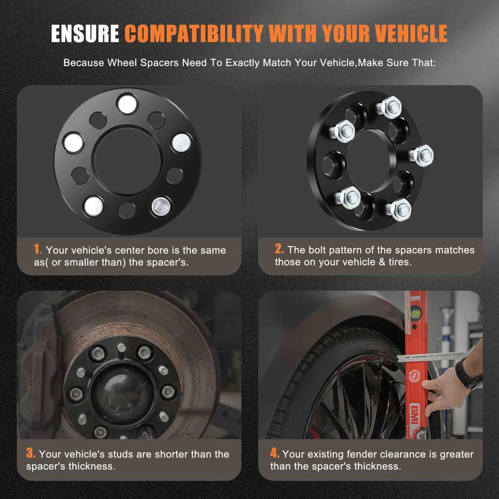 Set of 4 Wheel Adapters 15mm 5x100 to 5x114.3 for Toyota Corolla (2003–2023)