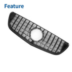 Front Upper Bumper Grille for Mercedes-Benz VITO-Class W477 (2014–2023) Glossy Black