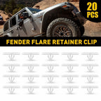 20Pcs Fender Flare Retainer Clips for Jeep Wrangler JL (2018–2020) Gladiator