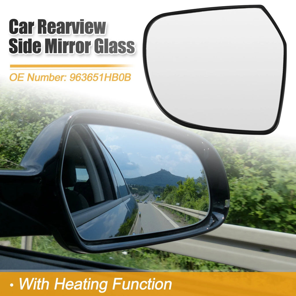 Heated Right Side Rearview Mirror Glass for Nissan Micra (No. 963651HB0B)