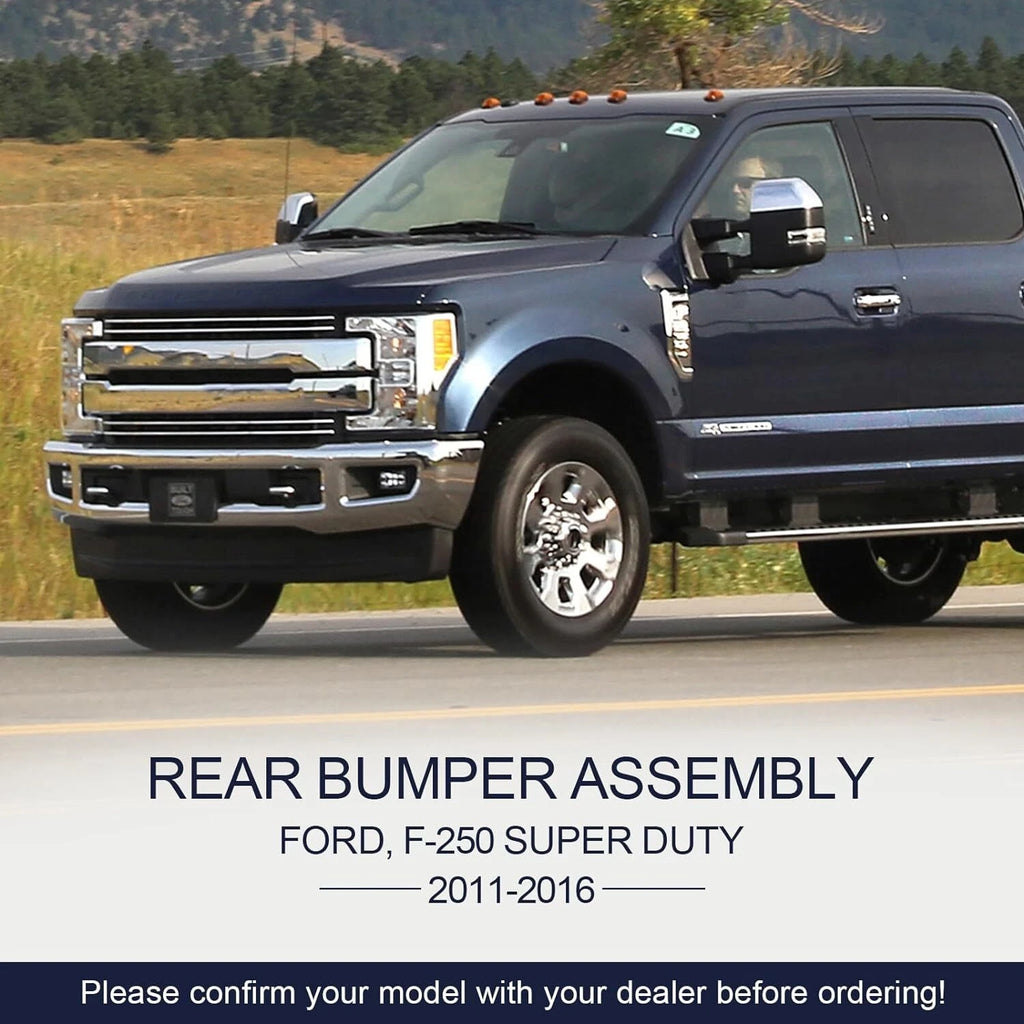 Black Steel Front Bumper for Ford F-250 F-350 F-450 Super Duty (2011–2016)
