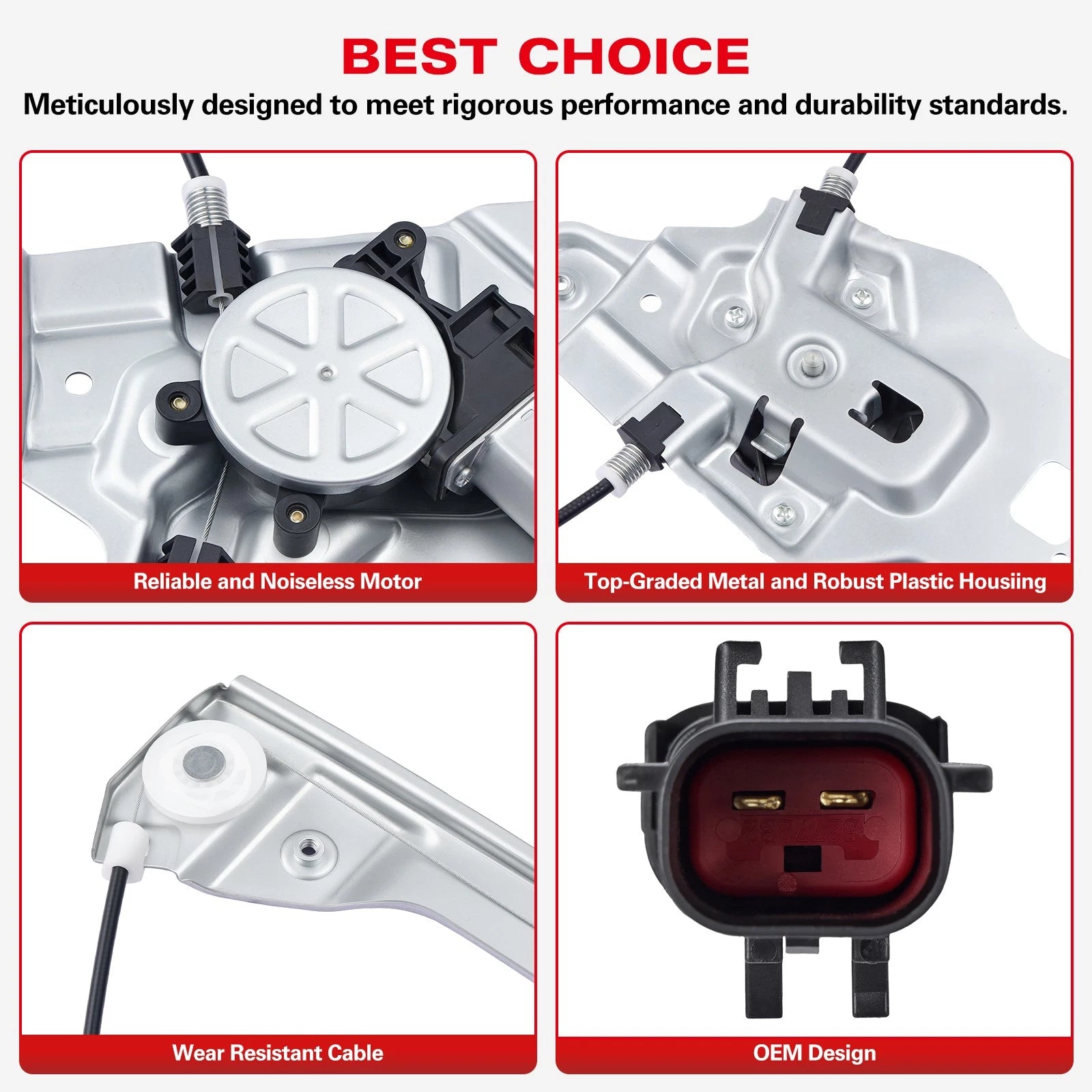 Power Window Regulator Motor for Chevy Silverado GMC (1999–2007)