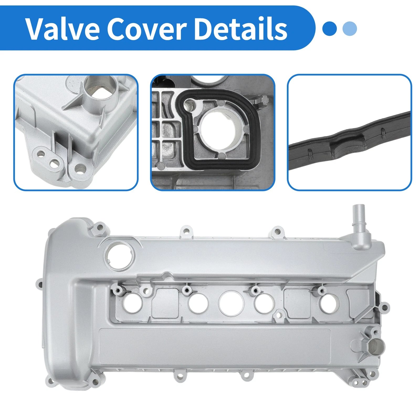 Engine Valve Cover for Ford Escape 2.3L (2005–2008) No. 4S4Z-6582-CA Silver