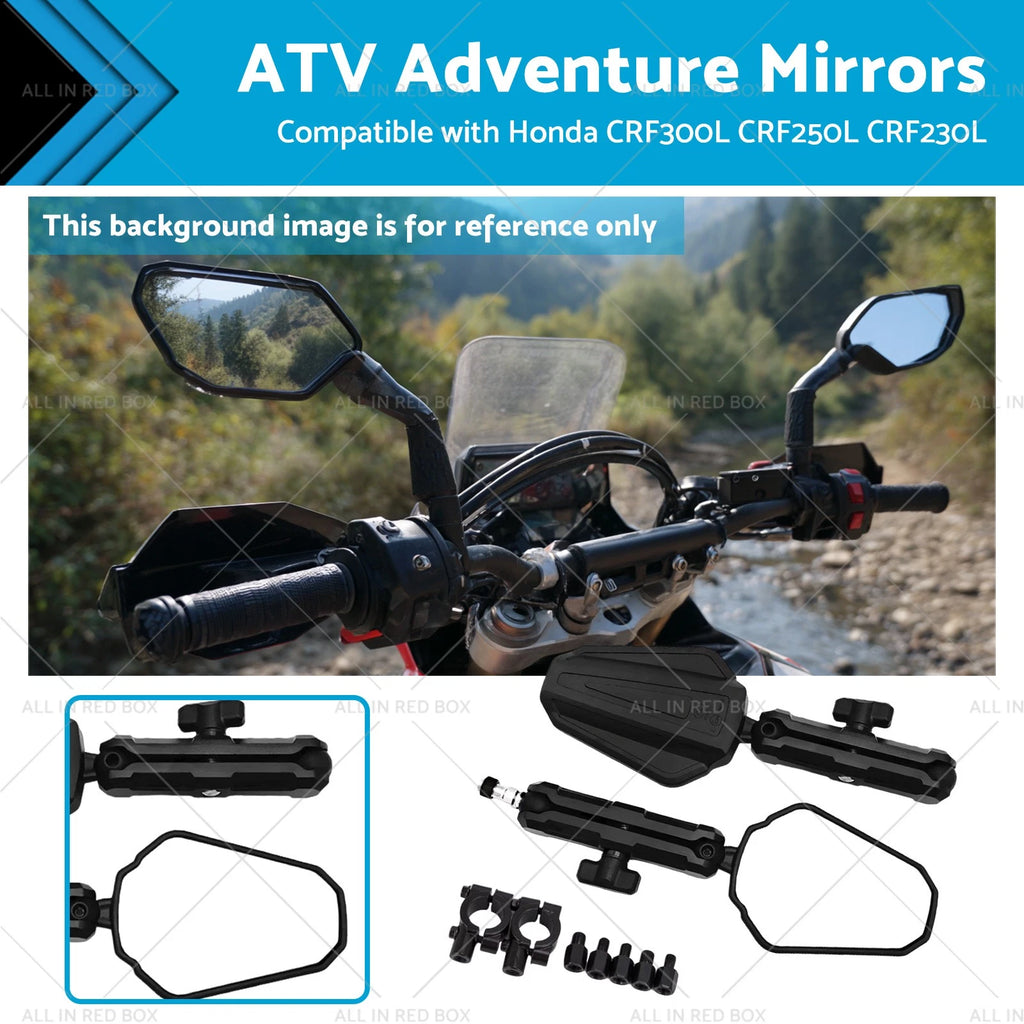 ATV Adventure Mirrors for Honda CRF300L CRF250L (2021–2023)