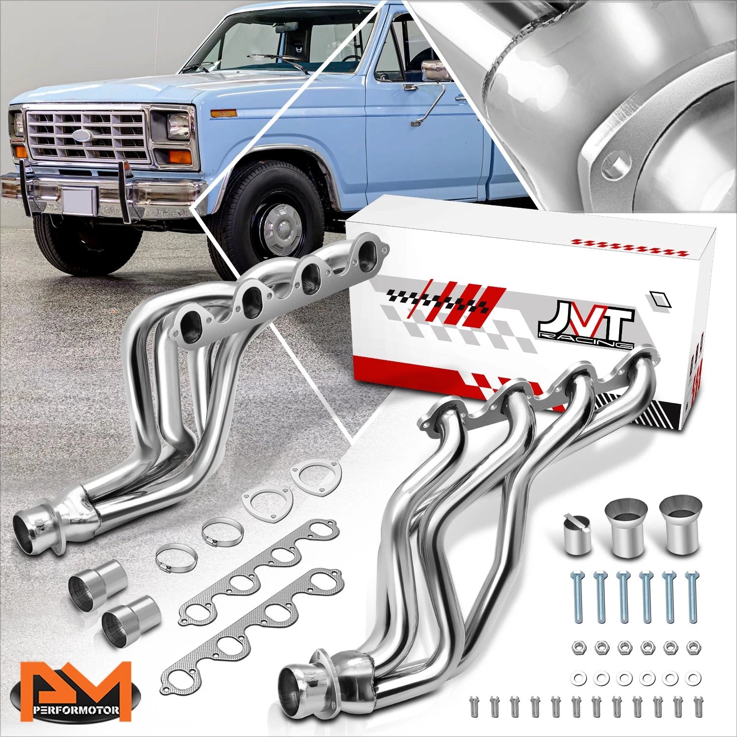 Stainless Steel Long Tube Exhaust Headers for Ford F-250 F-350 (1983–1987)