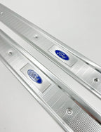 Door Sill Scuff Plates w Blue Decal for 1966–1969 Ford Fairlane