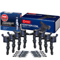 Set of 8 Ignition Coils & Spark Plugs for Ford Lincoln V8