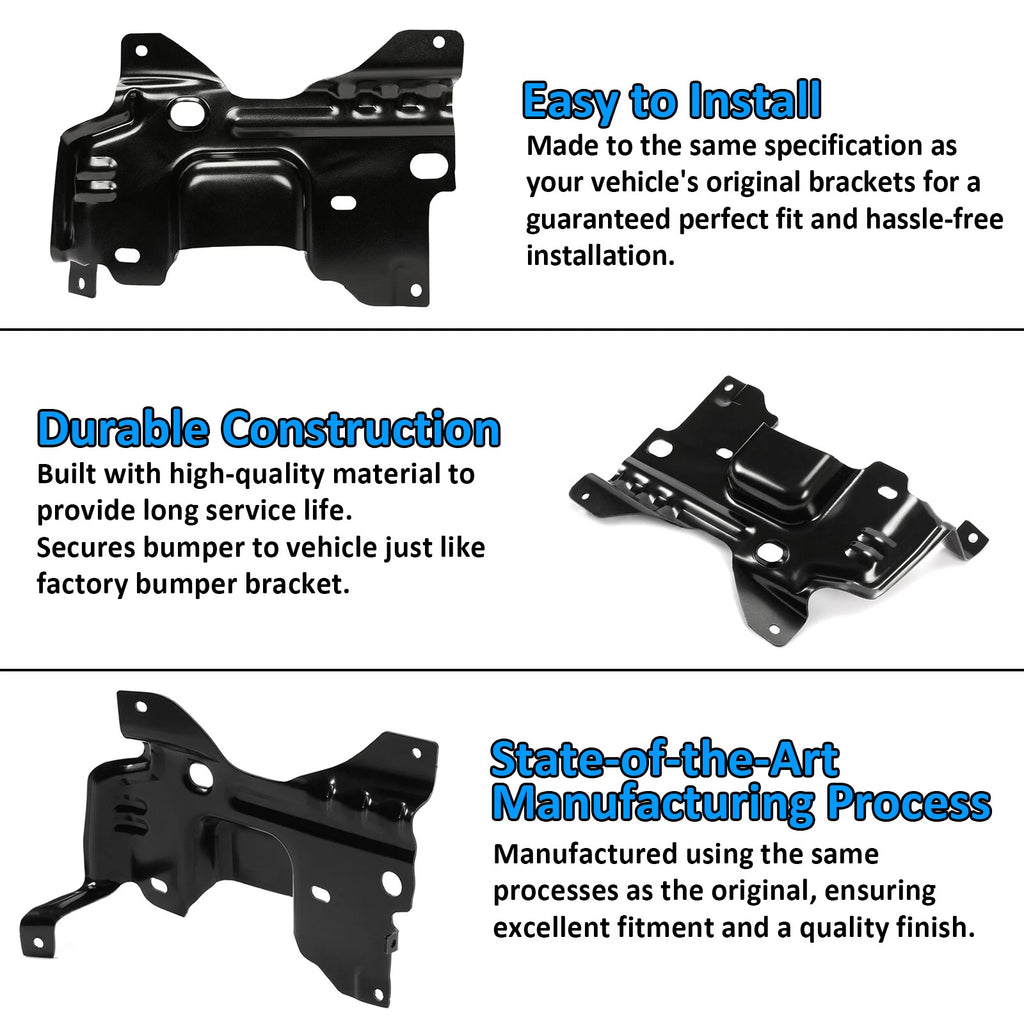 Set of 2 Bumper Brackets for Ford F-150 (2009–2014) Front Left & Right