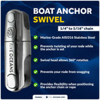 316 Stainless Steel Boat Anchor Swivel for 1/4" to 5/16" Chain