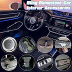 Color Crystal Engine Button Ring Cover for Headrest Hook Cup Coasters (2025–2026)