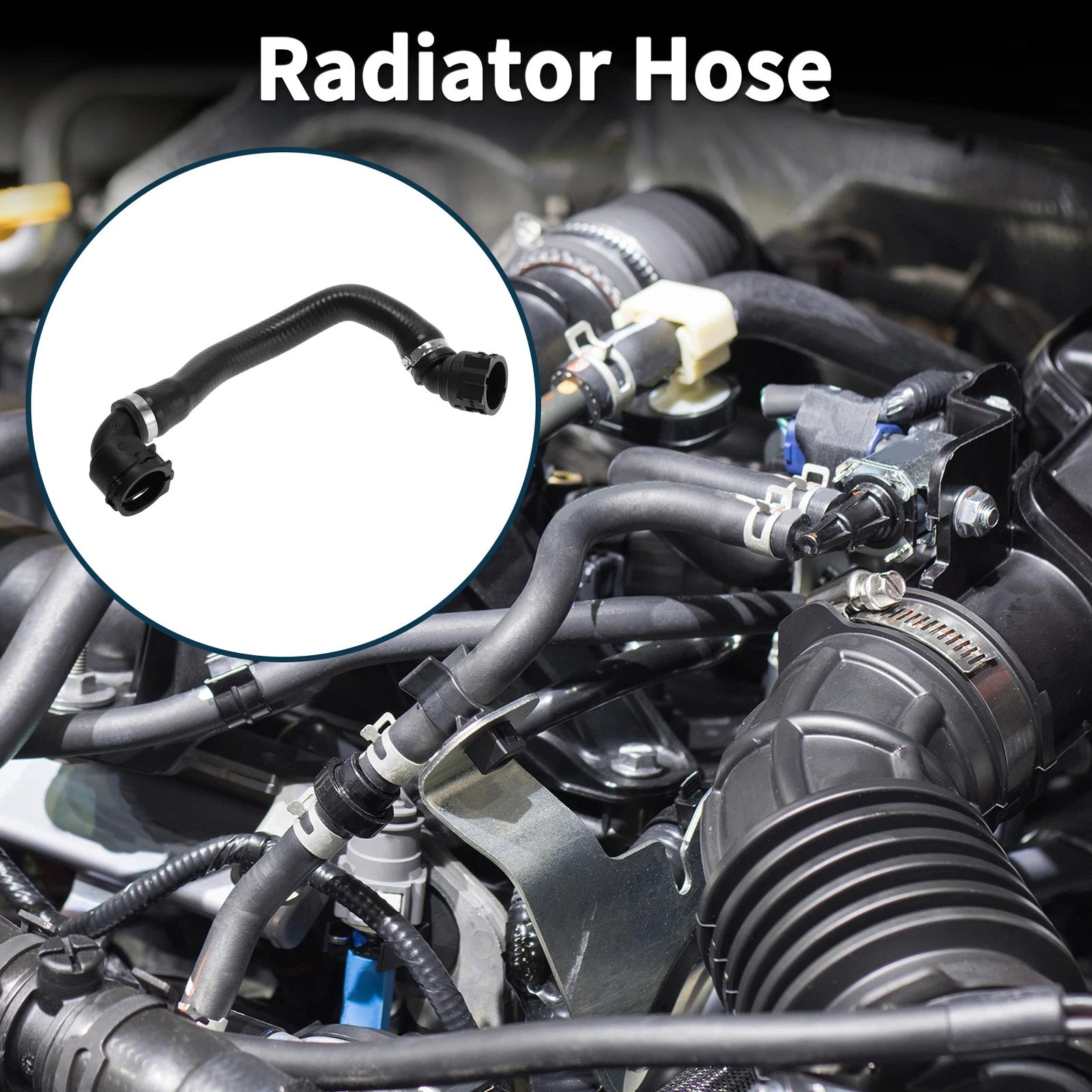 Radiator Hose for BMW X3 G01 (2018–2023) No. 17129894744 Rubber Black 1Pc