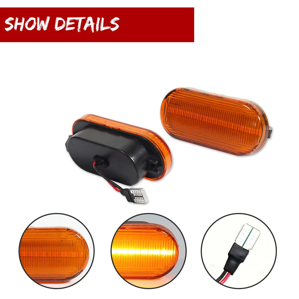 Amber LED Front Side Marker Signal Light for VW Jetta GTI R32 Beetle (1999–2005)