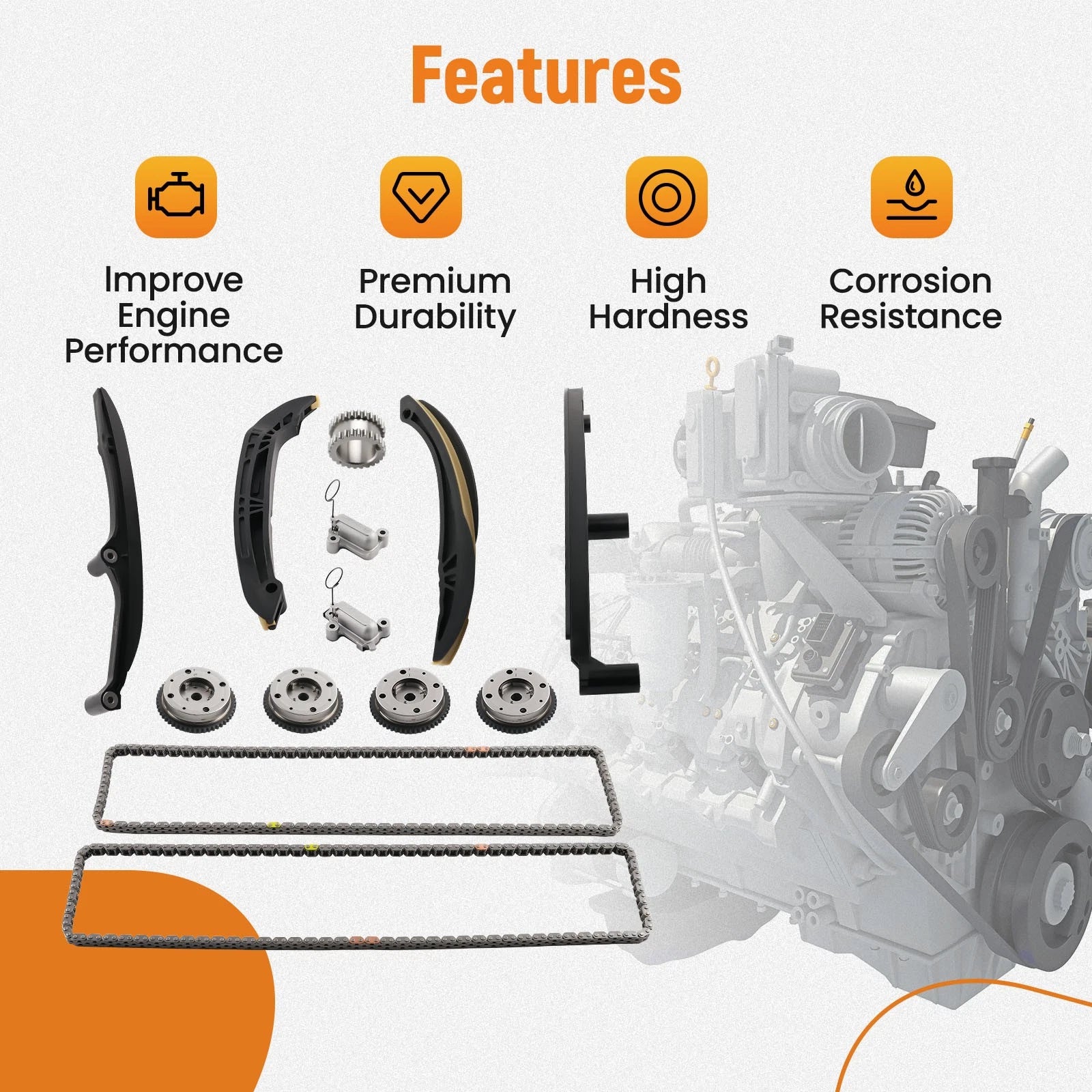 Timing Chain Kit for Ford F150, Expedition 3.5L Ecoboost (2011-2020)