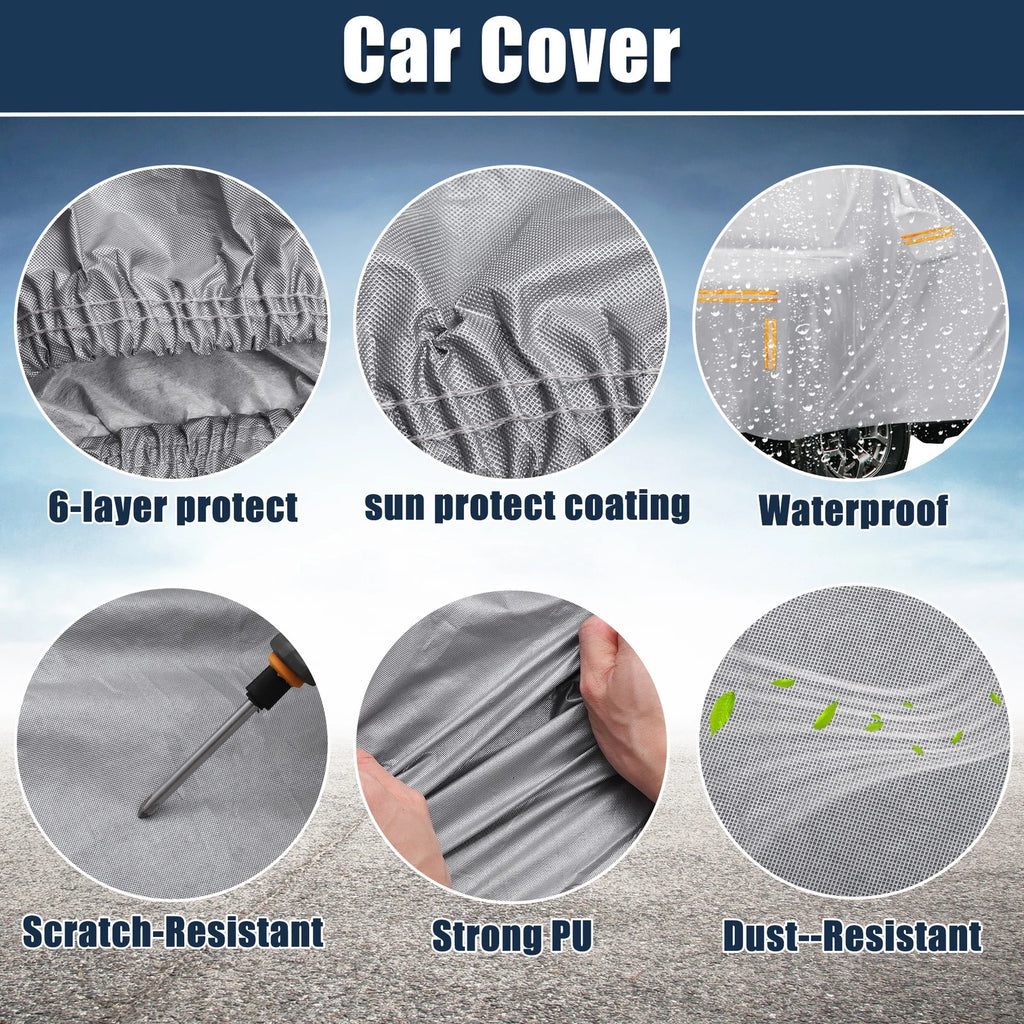 Set of 1 Car Cover for Suzuki Jimny (2018–2023) Waterproof Silver Tone