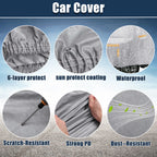 Set of 1 Car Cover for Suzuki Jimny (2018–2023) Waterproof Silver Tone