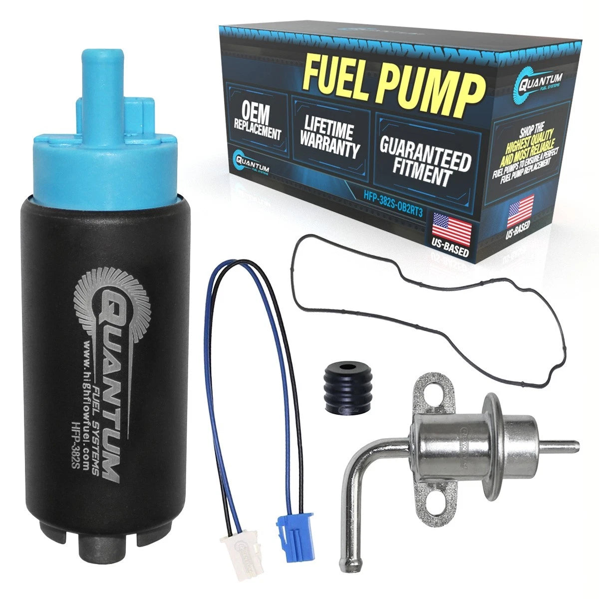 Outboard Fuel Pump + Regulator + Gasket for Yamaha F115/LF115 (2006+) 68V-13907-03-00