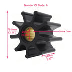 Water Pump Impeller for Yanmar (Replaces SP-100, Nikkiso e128620-42201)