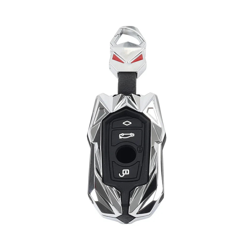 Silver Remote Key Fob Cover for BMW 1 2 3 4 5 6 7 Series X3 X4 M2 M3 M4 M5 M6