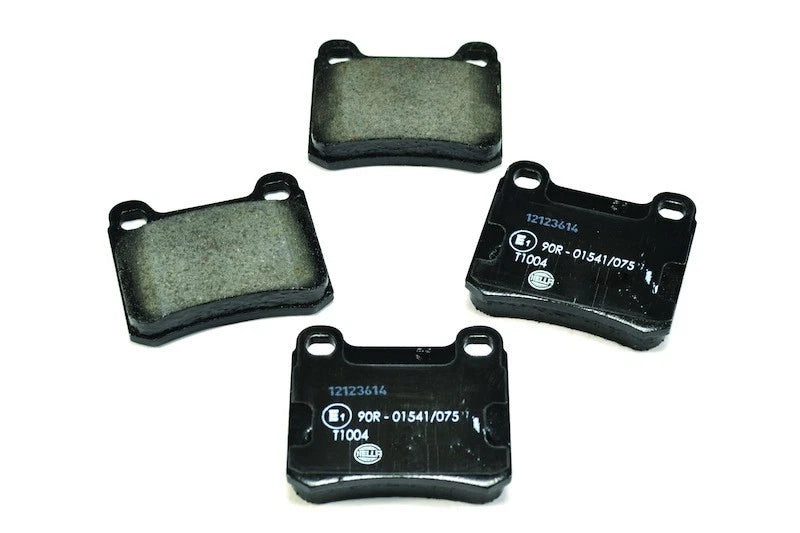 Set of 4 Hella Low-Met Disc Brake Pads for W201 190D 1985–1989, 190E 1985–1993