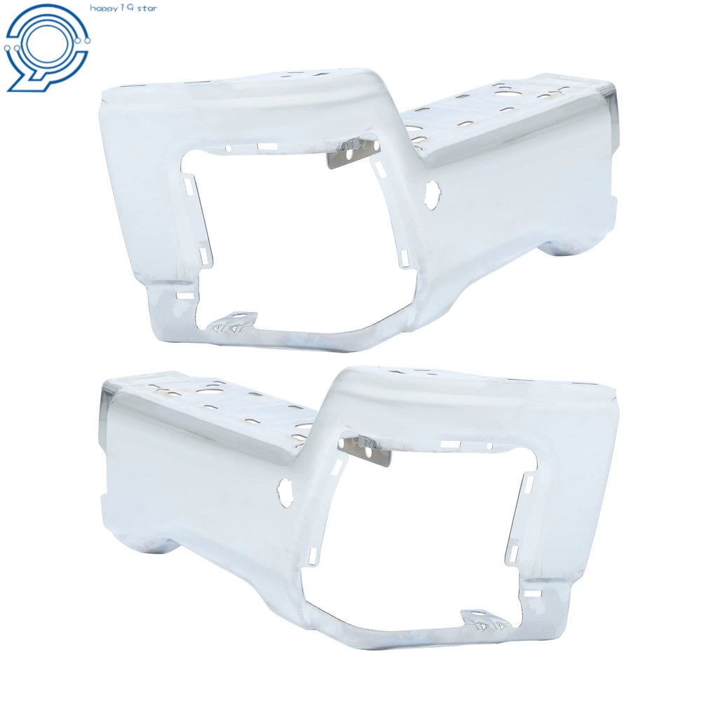 Set of 2 Rear Bumper End Caps Chrome for Ford F-250 F-350 F-450 (2023–2025)