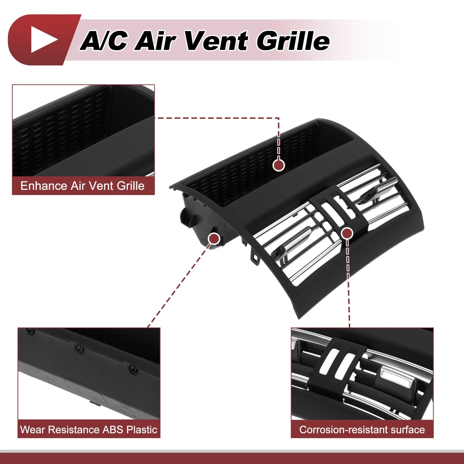 Rear Center Console Air Outlet Vent Grille No. 64229172167 for BMW 520i 528i (2011–2017)