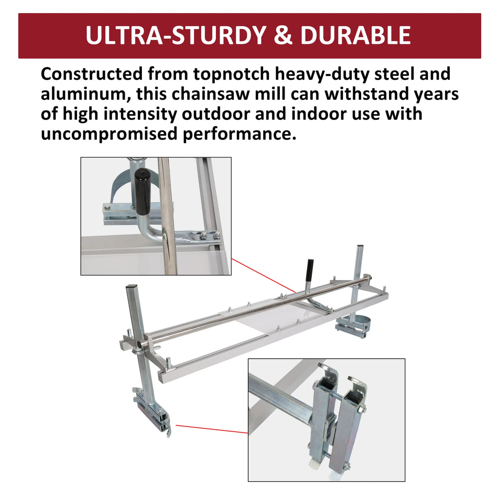 Chain Saw Mill for Portable Lumber Cutting (14"-48")