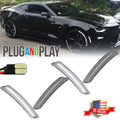 4X Clear White LED Side Marker Lights for Chevy Camaro (2016–2023)