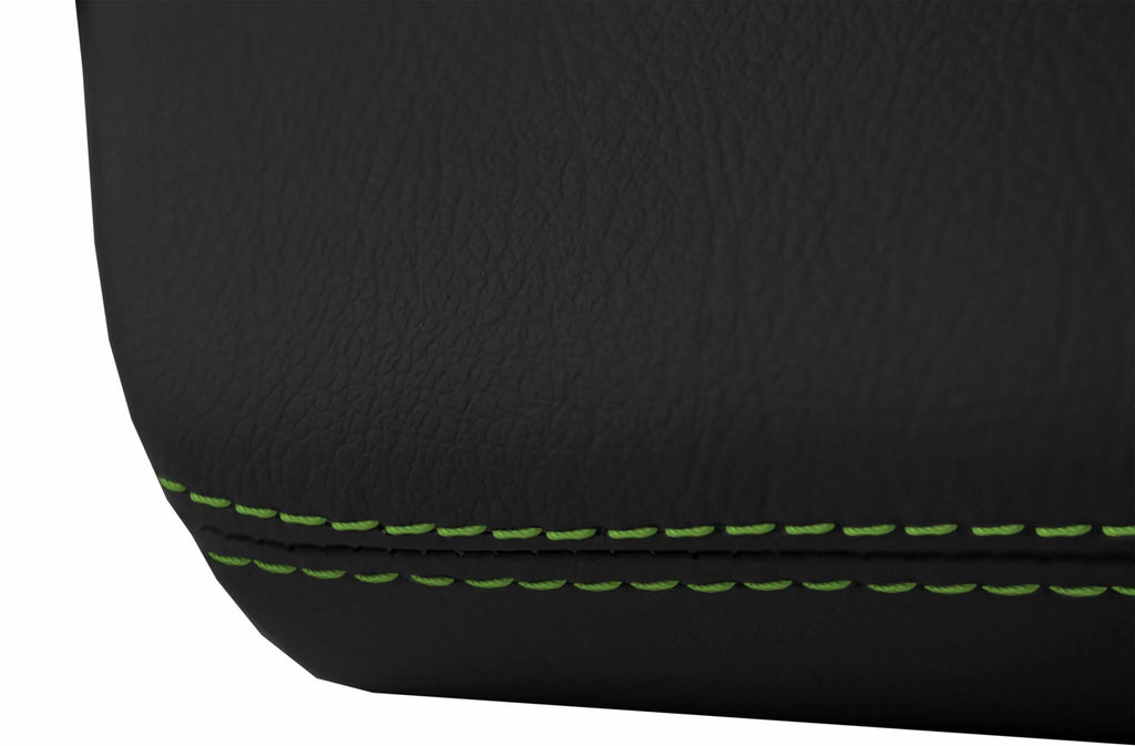 Armrest Cover for Audi A8 (2011–2017) Leather Black Green Stitch