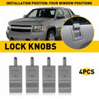 Set of 4 Door Lock Knobs for Chevrolet Tahoe/Suburban (2007–2014) Gray