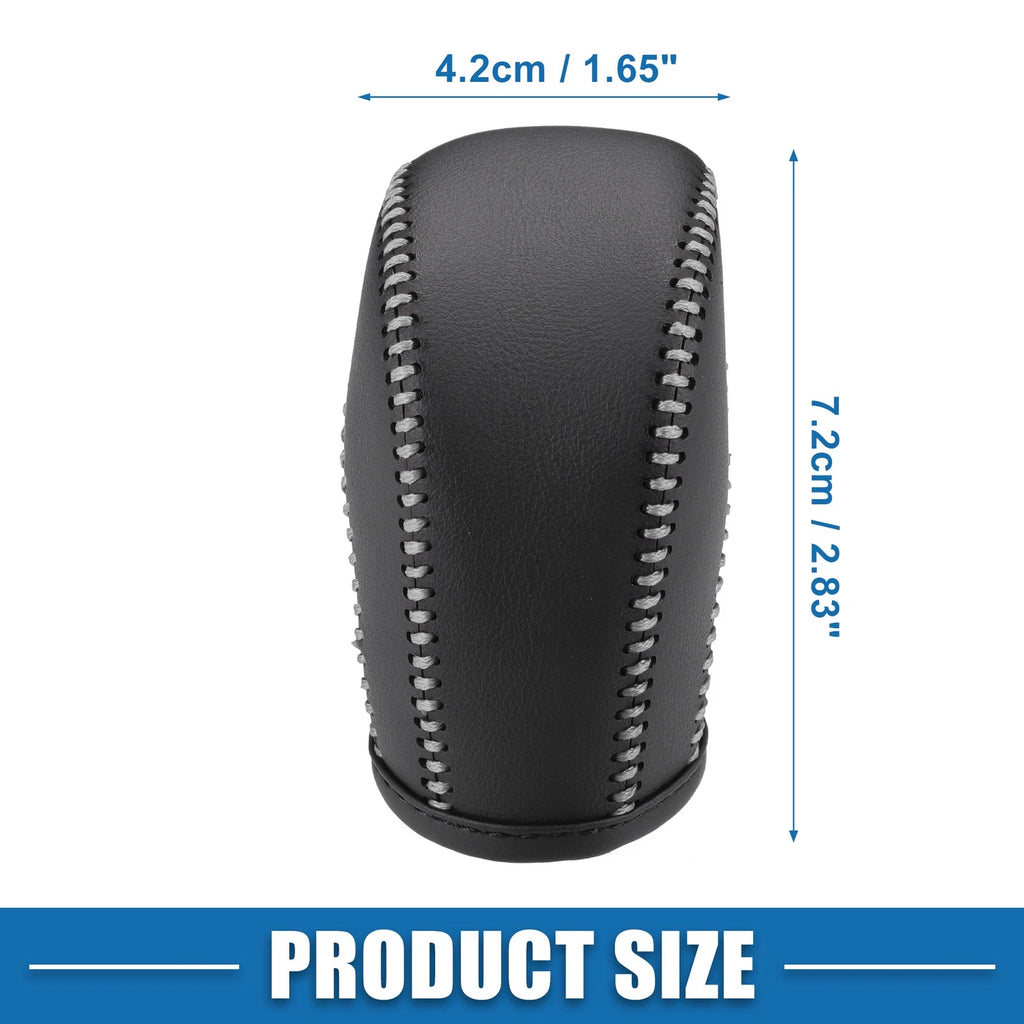 Gear Shift Lever Cover for Volkswagen Atlas (2018–2022) Black Gray Stitches