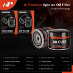 2X Engine Oil Filter for Jeep Wrangler Cherokee (1985-1993)