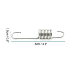 2 x 8cm Silver Tone Motorcycle Brake Pedal Return Springs for CG125