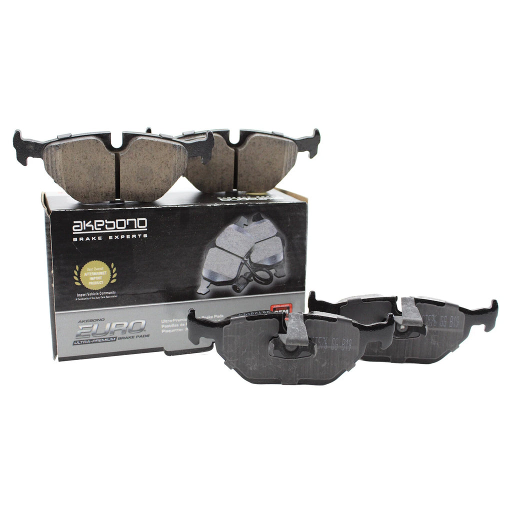 Set of 4 Akebono Euro Rear Ceramic Disc Brake Pads for BMW E39 (1997–2003)