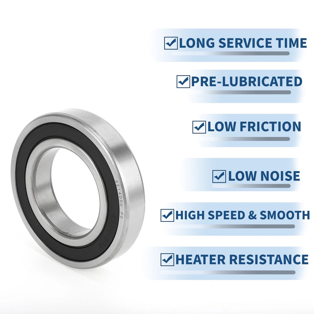 Deep Groove Ball Bearing 6214DDU for Scooter Skateboard (P0 70x125x24mm)