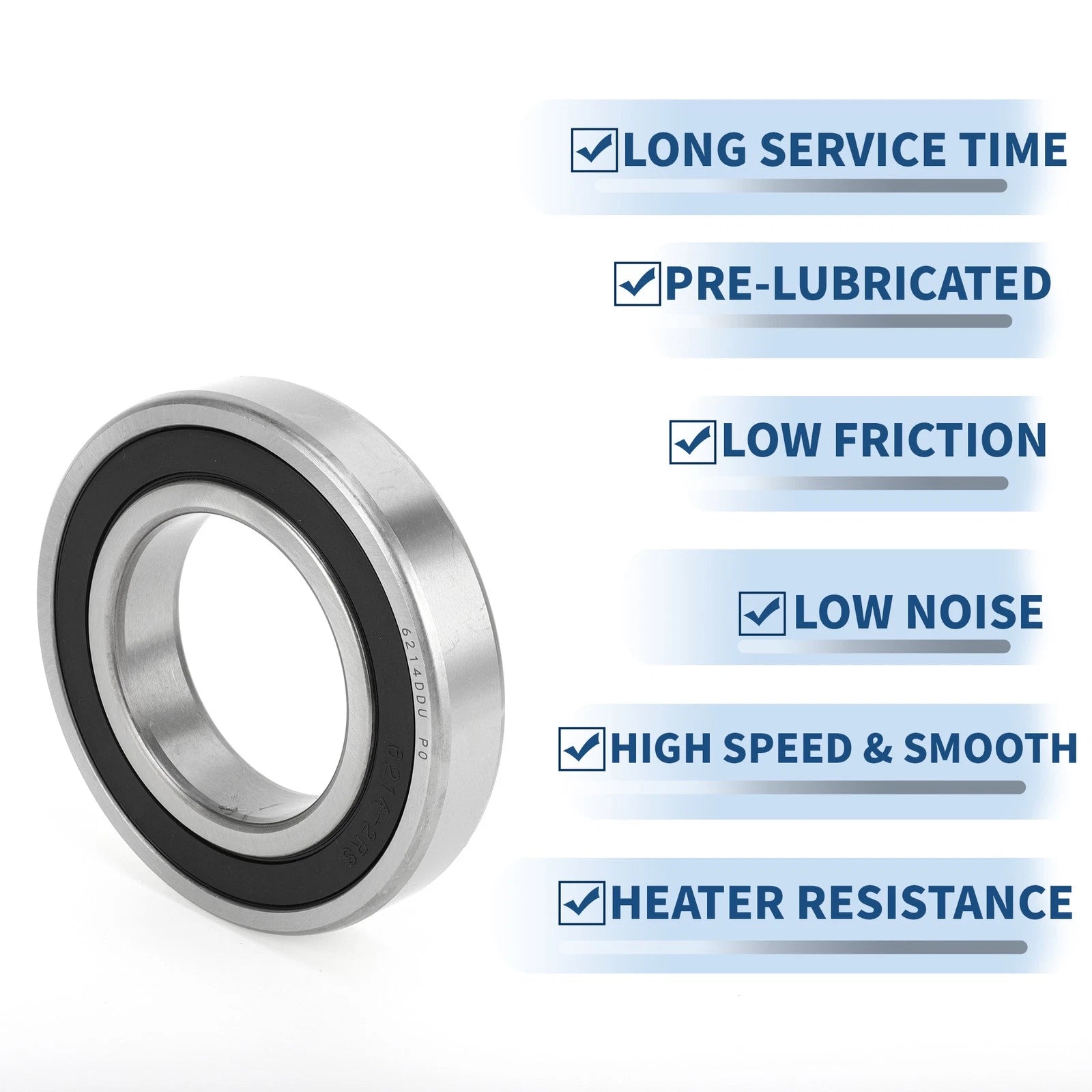 Deep Groove Ball Bearing 6214DDU for Scooter Skateboard (P0 70x125x24mm)