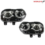 Set of 2 LED Headlights for Dodge Challenger (2015–2018) Black