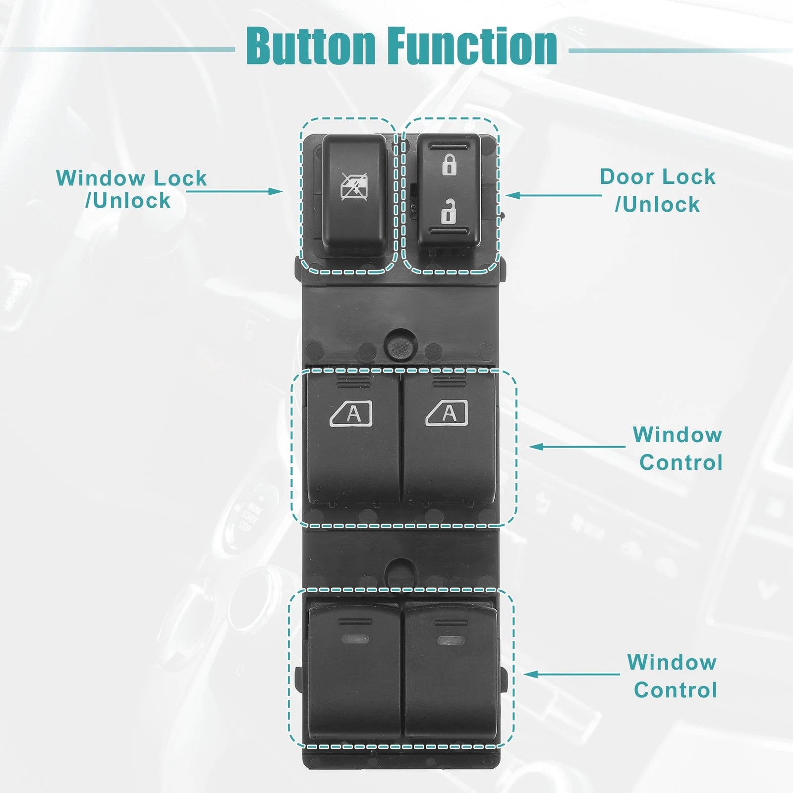 Power Window Switch Control for Nissan Maxima (2016–2023)