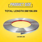 5M Chrome Door Window Guard Trim Protector Strip for Universal Vehicles (N/A)