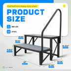 2-Step Ladder for RV Trailer Travel Camper (660 lbs Capacity)
