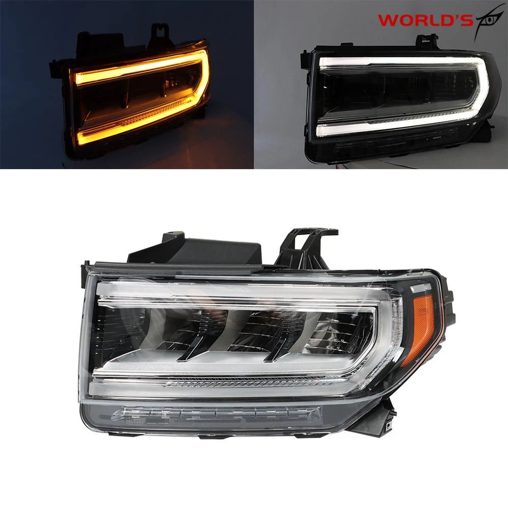 Full LED Headlight for GMC Acadia SL/SLE (2020–2023) Chrome Housing Left