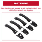 4X Exterior Door Handle Trim Cover for Jeep Grand Cherokee (2011–2019) Black