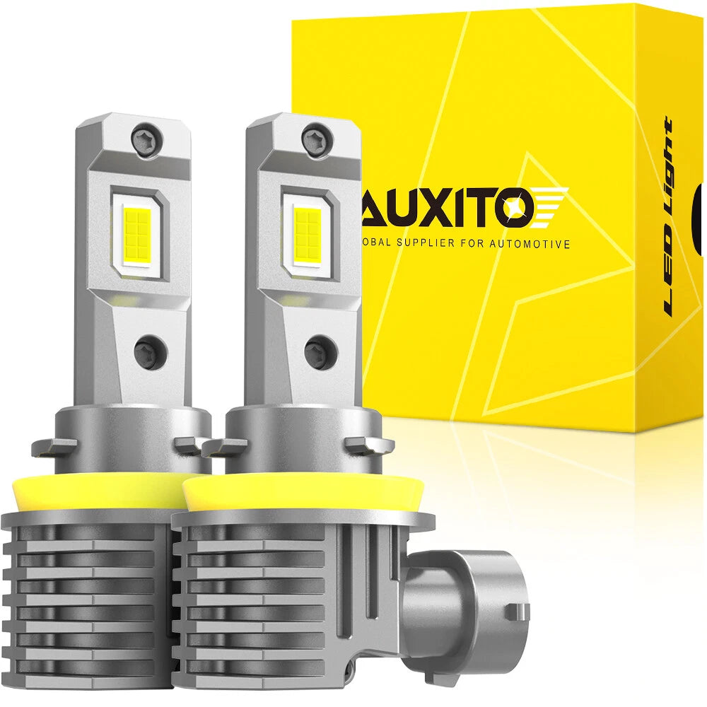 2X H11 LED Headlight Bulbs Kit for High/Low Beam (6500K, 30000LM)