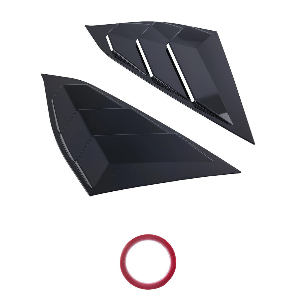 Window Quarter Louvers for Honda Accord Sedan 2018-2022 4-Door Gloss ABS