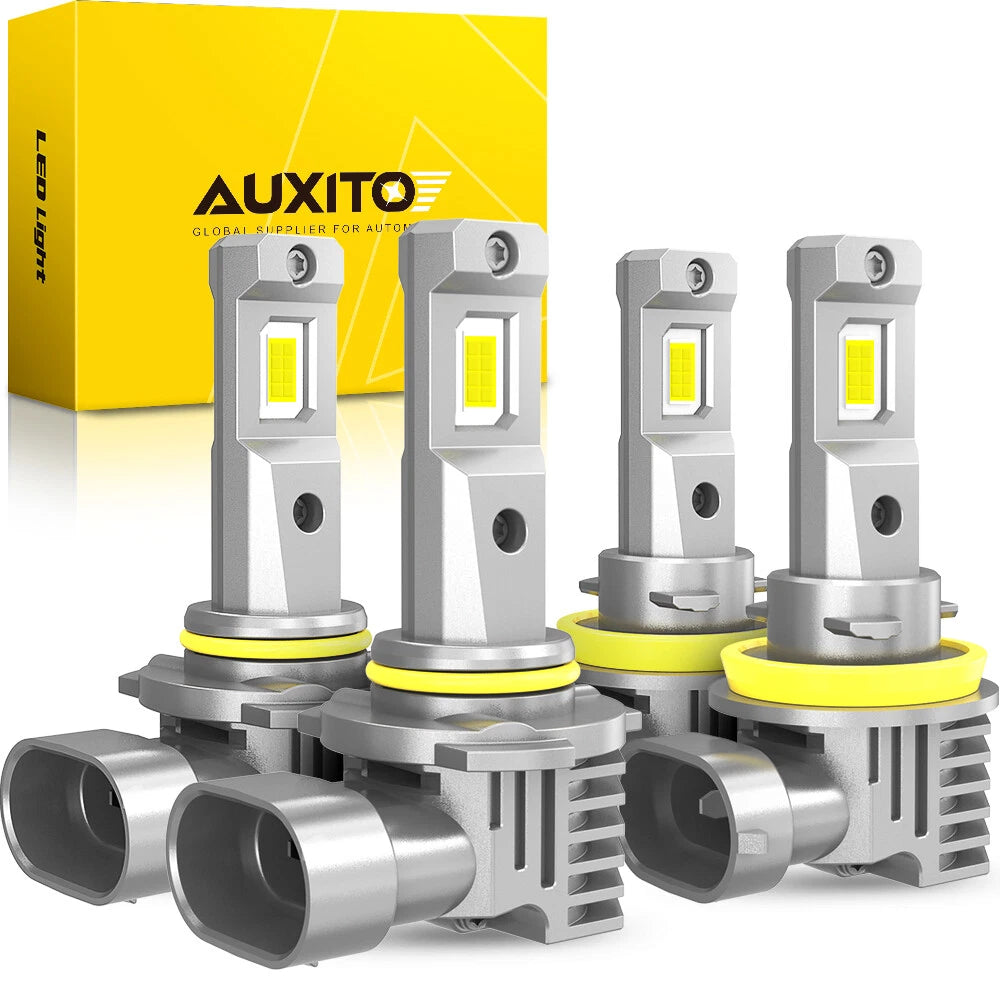 Auxito 9005 + H11 LED Headlight Bulbs Kit 120W 80000LM 6500K (High/Low Beam)