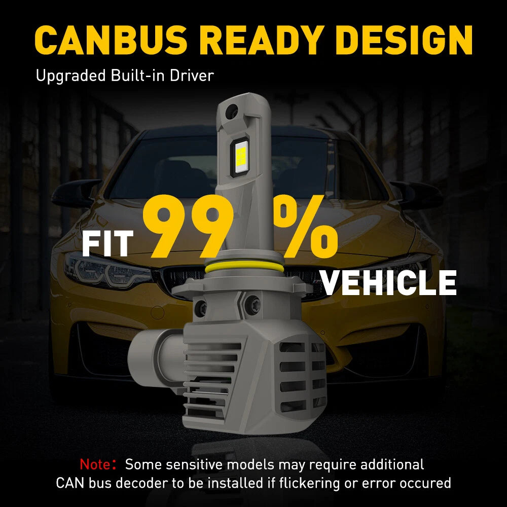 Auxito LED Headlight Bulbs for High Beam 9005 (22000 Lumens)