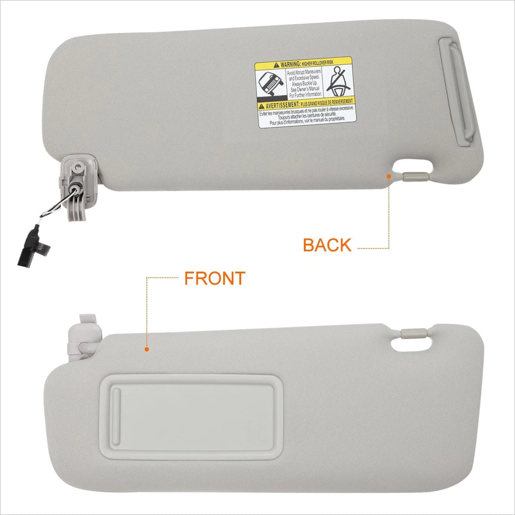 Set of 2 Windshield Sun Visors for Mazda CX-9 (2016–2023) OE Style w/Lighted Mirror